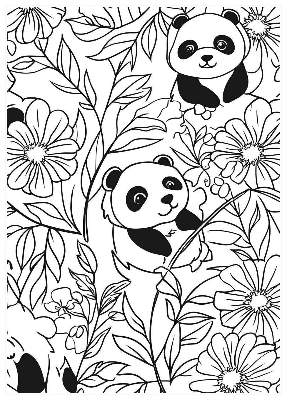 Süße Panda Ausmalbilder 15