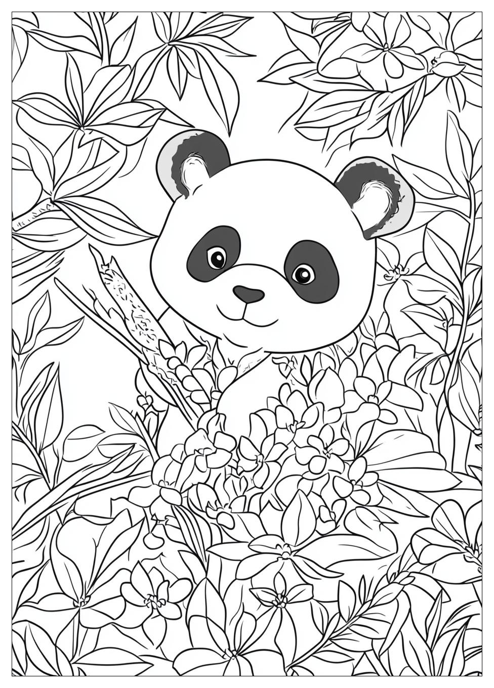 Süße Panda Ausmalbilder 21