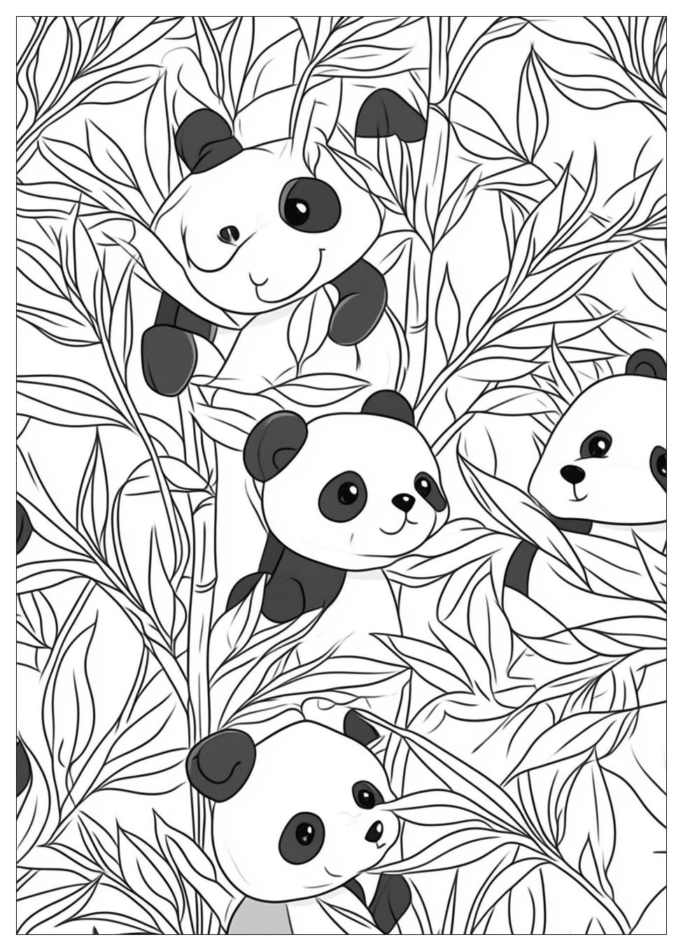 Süße Panda Ausmalbilder 22
