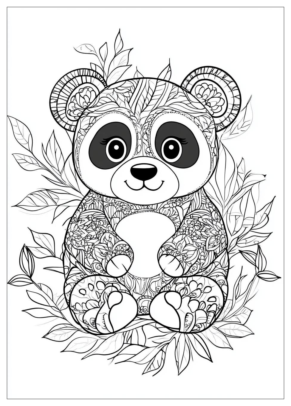 Süße Panda Ausmalbilder 4
