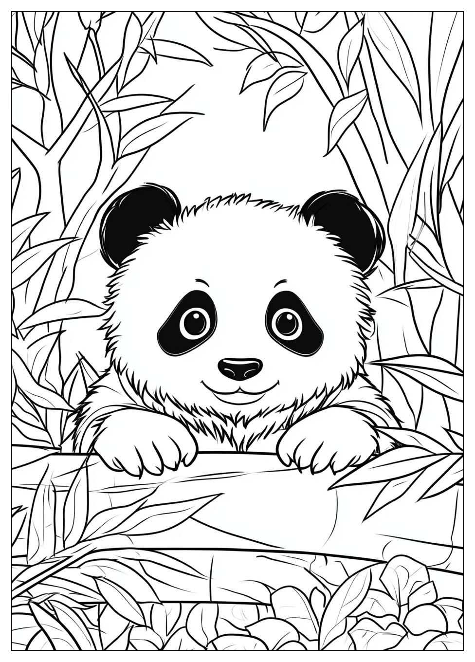 Süße Panda Ausmalbilder 7