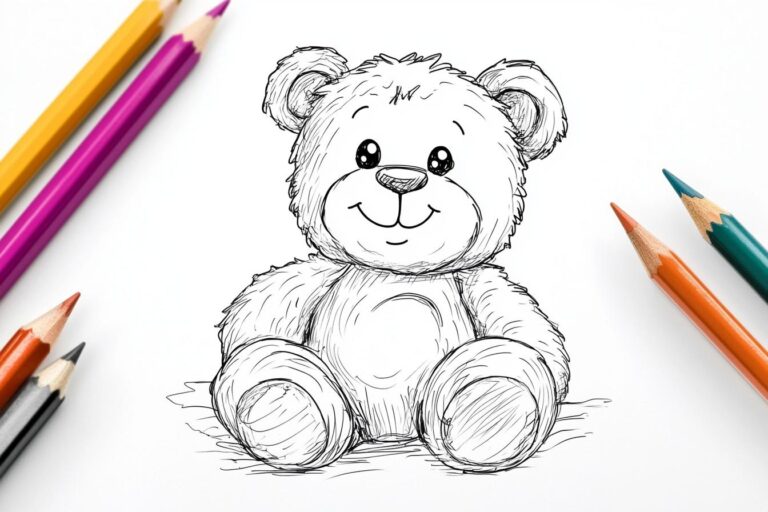 Teddy Ausmalbilder : Kreative Entfaltung und Spaß für Kinder