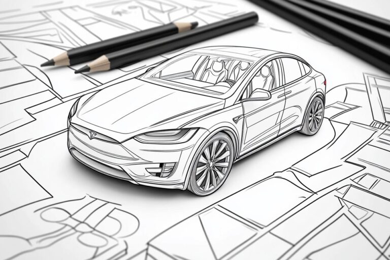 Tesla Ausmalbilder : Kreative Tesla Designs zum Ausmalen