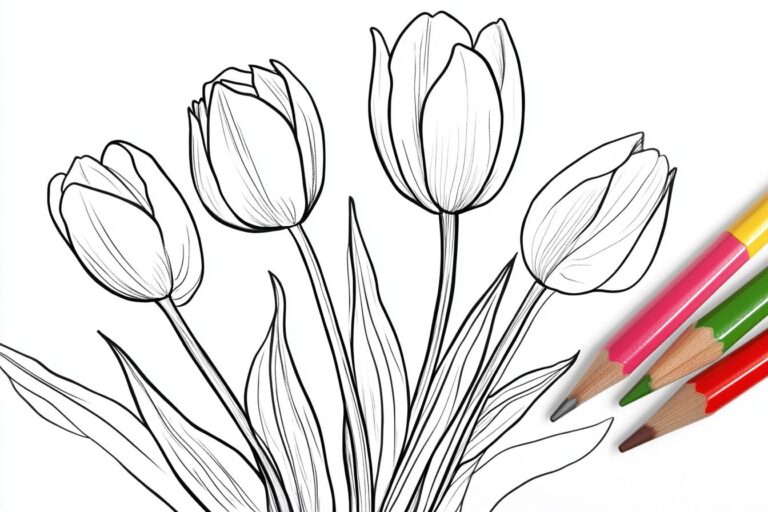 Tulpe Ausmalbilder : Kreativität, Entspannung und Konzentration