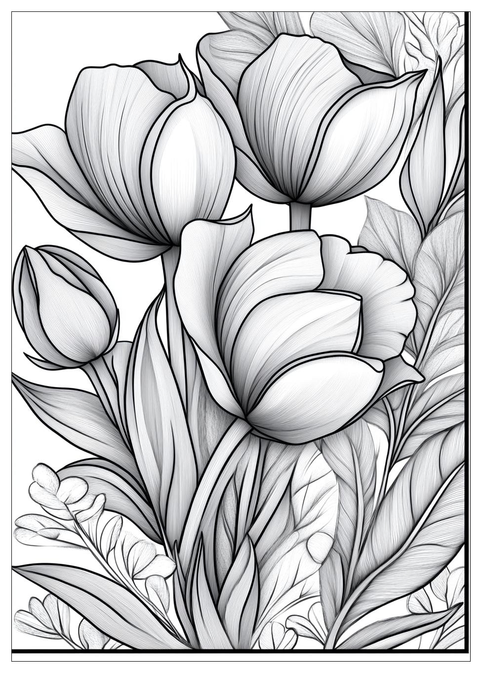 Tulpen Ausmalbilder 8