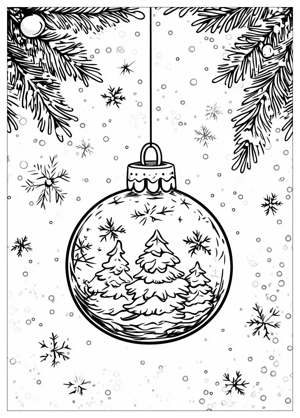 Weihnachtsbaumkugel Ausmalbilder 11