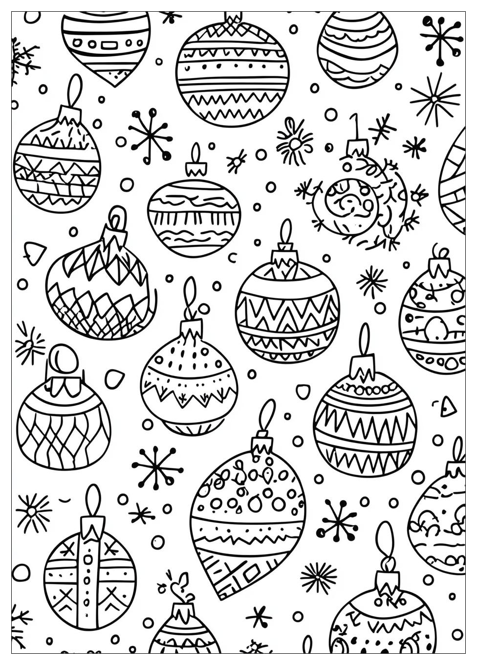 Weihnachtskugeln Ausmalbilder 1
