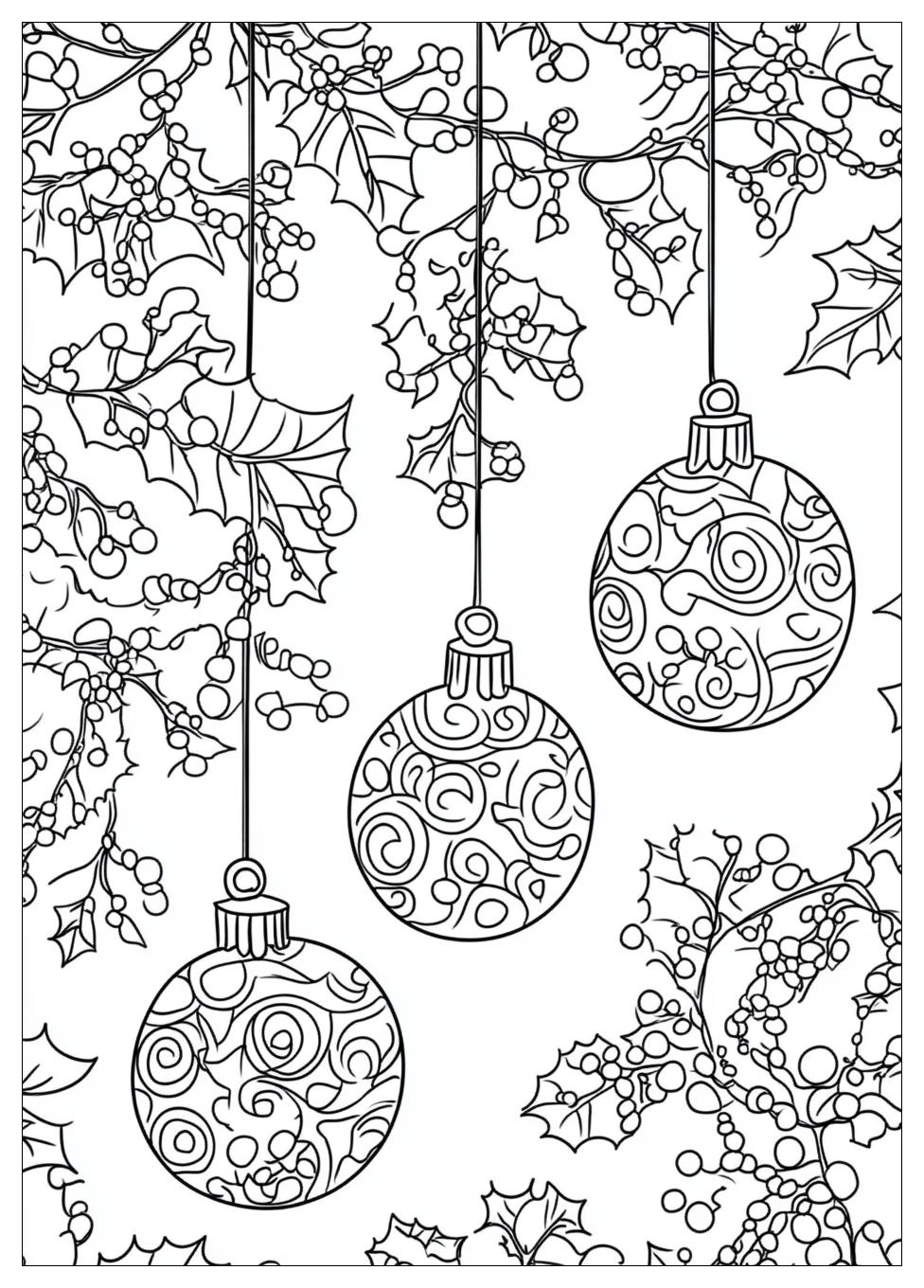 Weihnachtskugeln Ausmalbilder 12