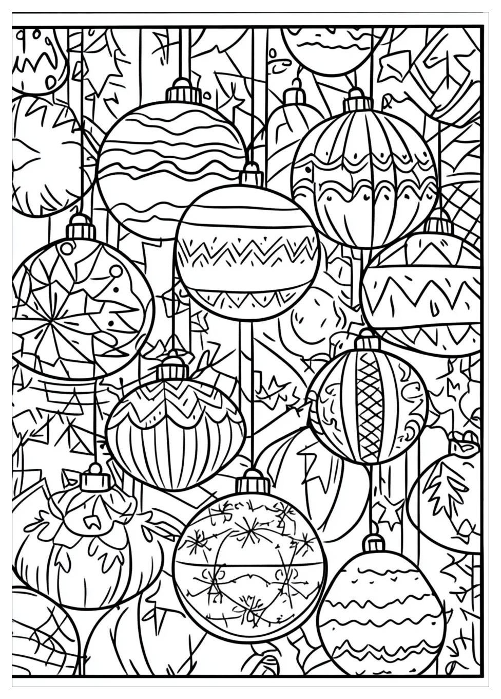 Weihnachtskugeln Ausmalbilder 17