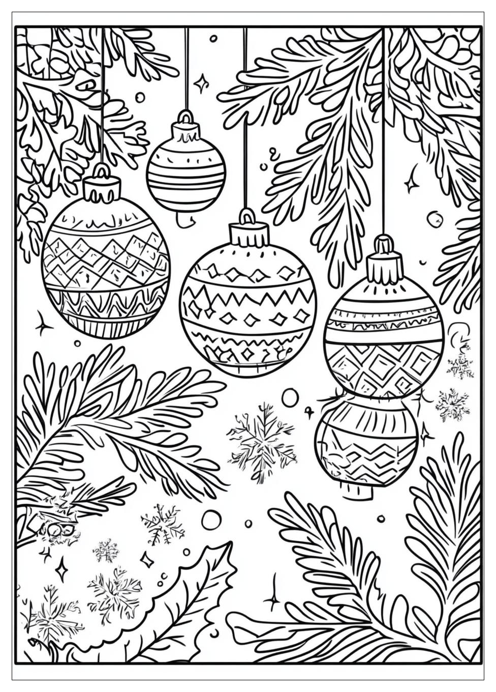 Weihnachtskugeln Ausmalbilder 2