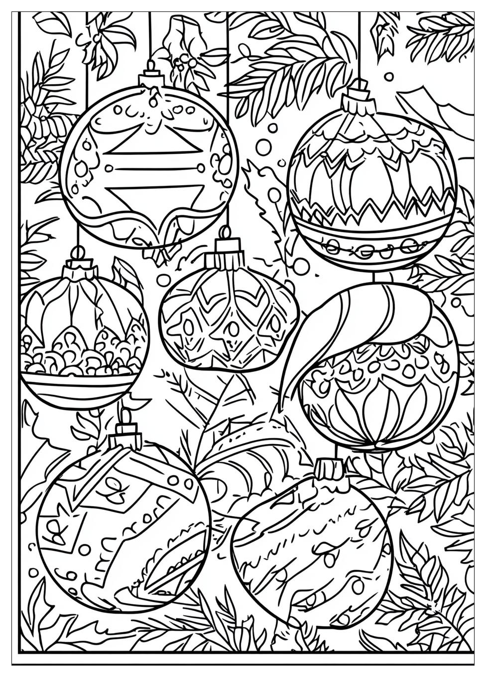 Weihnachtskugeln Ausmalbilder 3