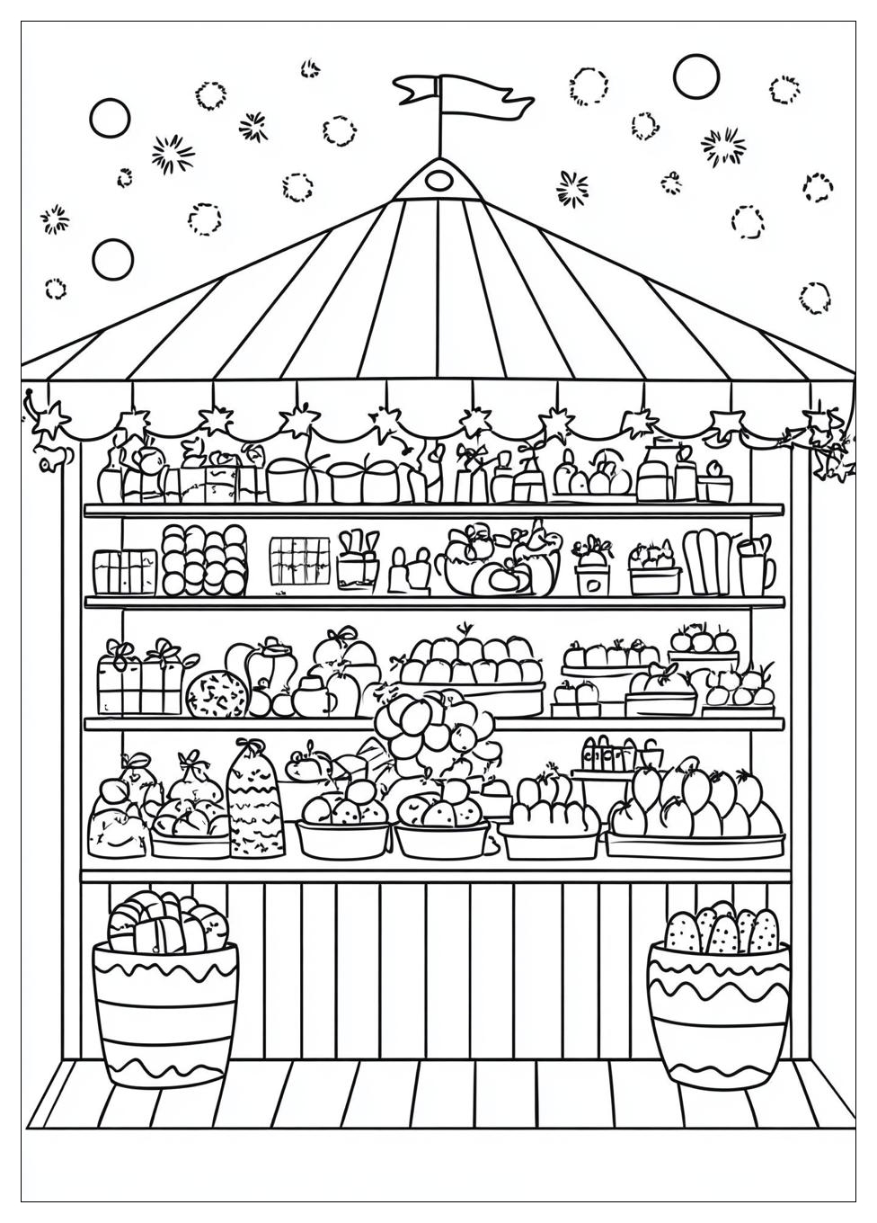 Weihnachtsmarkt Ausmalbilder 10