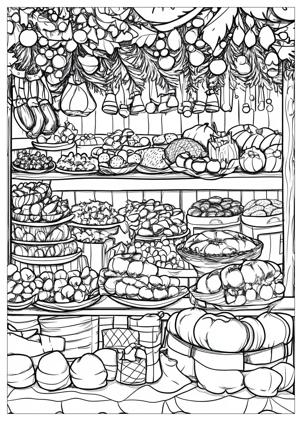 Weihnachtsmarkt Ausmalbilder 19