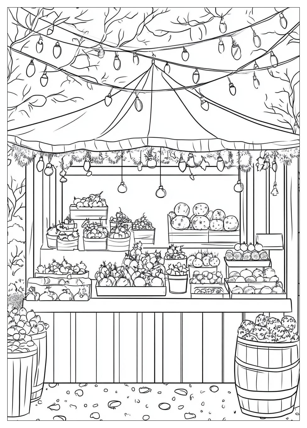 Weihnachtsmarkt Ausmalbilder 9