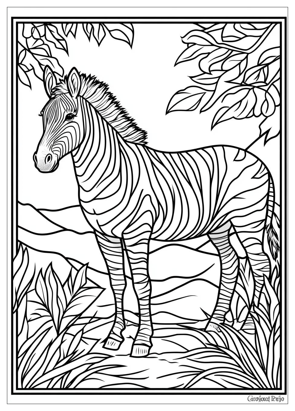 Zebra Ausmalbilder 20