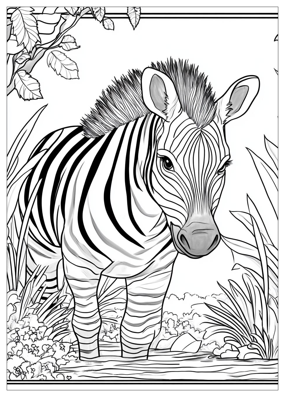 Zebra Ausmalbilder 3